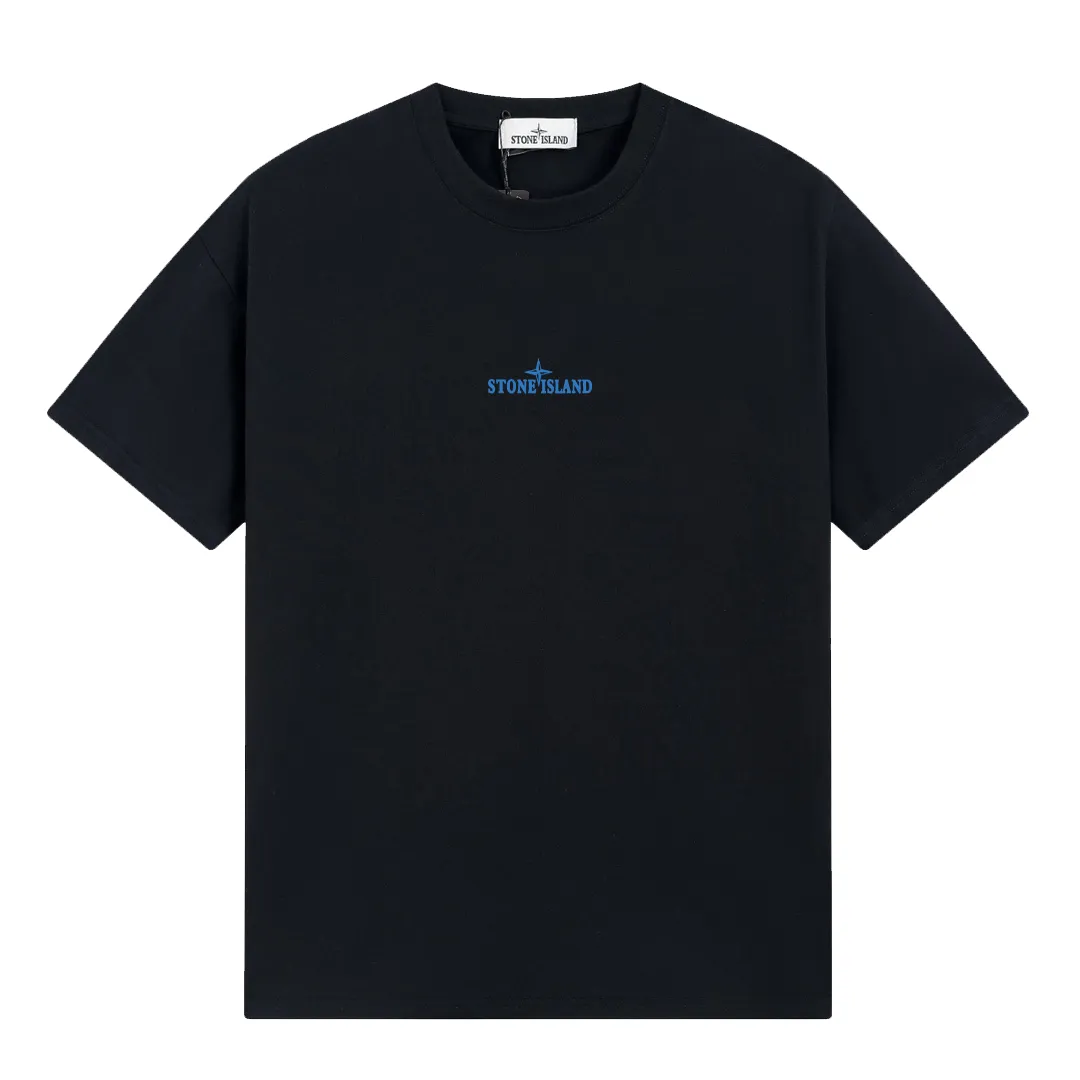 W602#P110💰 2025🆕 Stone lsland/Stone Island gradient compass printed short-sleeved T-shirt ⚠️[Original creation with high control of details] -Made of 260g combed cotton double yarn, soft and comfortable to the touch, sweat-absorbent and breathable. -Simple basic and versatile style, original quality, the first choice for couples. -Made in a large factory, four needles and five threads on the shoulder, neatly routed, high quality workmanship. -Same style for men and women. Very versatile, one piece for everyone, details are clearly visible. Color: black and white black blue white Size: M L